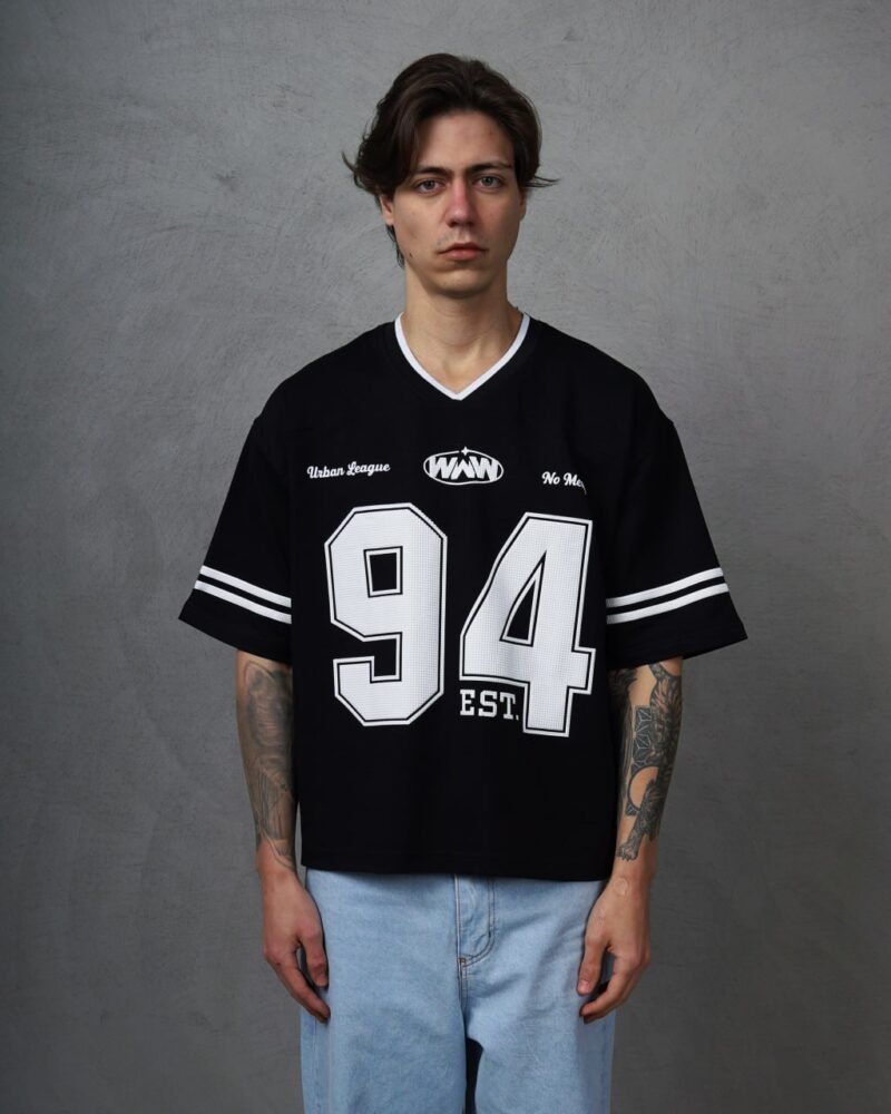 Black Boxy Fit 94 Jersey T-Shirt