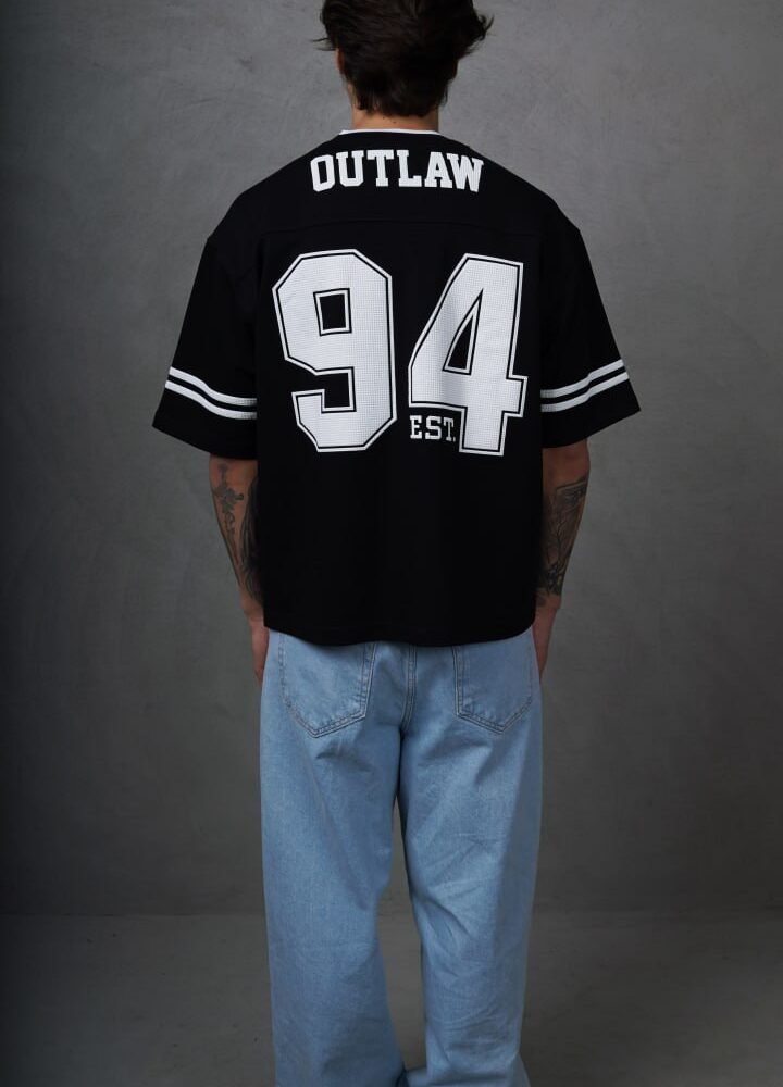Black Boxy Fit 94 Jersey T-Shirt