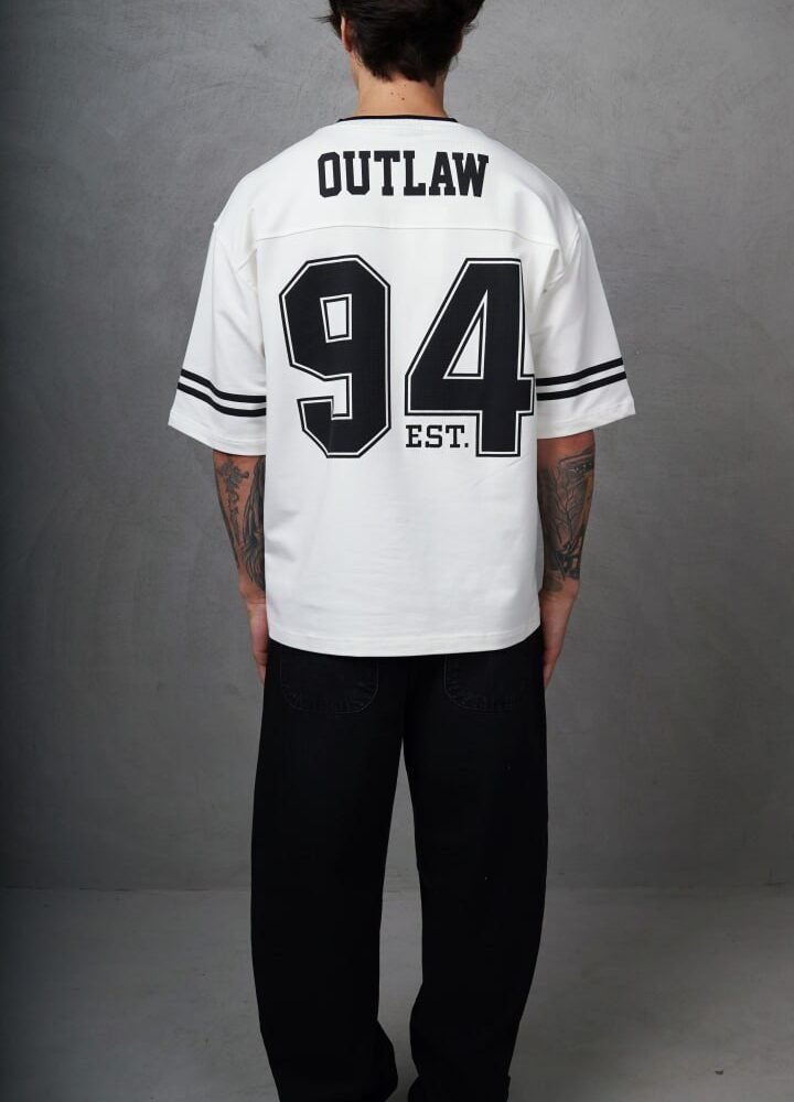 White Boxy Fit 94 Jersey T-Shirt