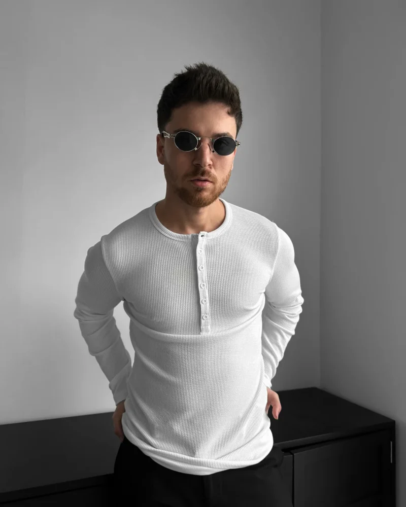 Henley Tee Long Sleeve Premuim Quality