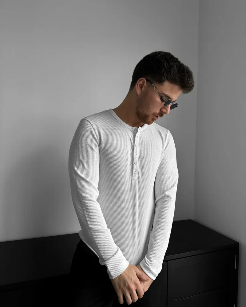 Henley Tee Long Sleeve Premuim Quality