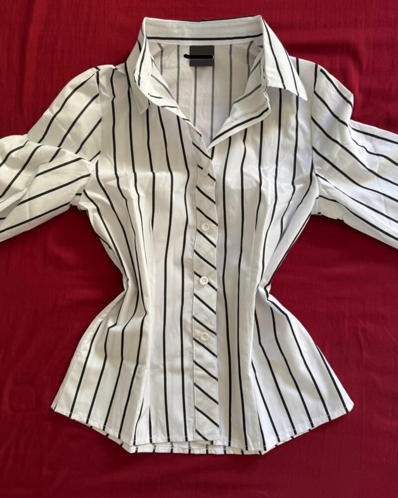 Slim Fit Spanish Sleeve Poplin Y2K Shirt