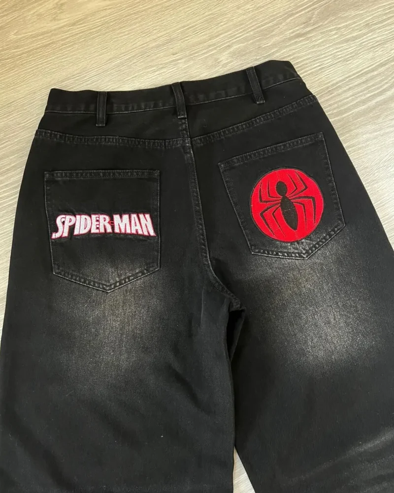 Black SpiderMan Unisex Baggy Jeans