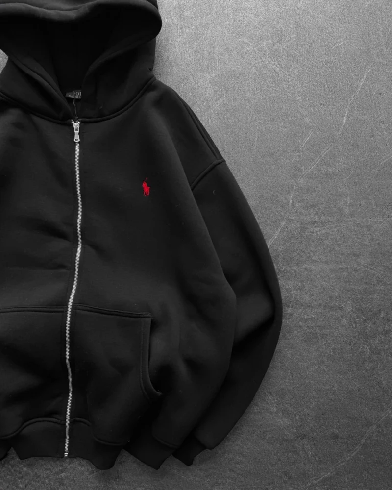 Premuim Quality Black P*olo Zip Hoodie