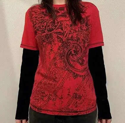 Red Black Sleeve Unisex Shirt