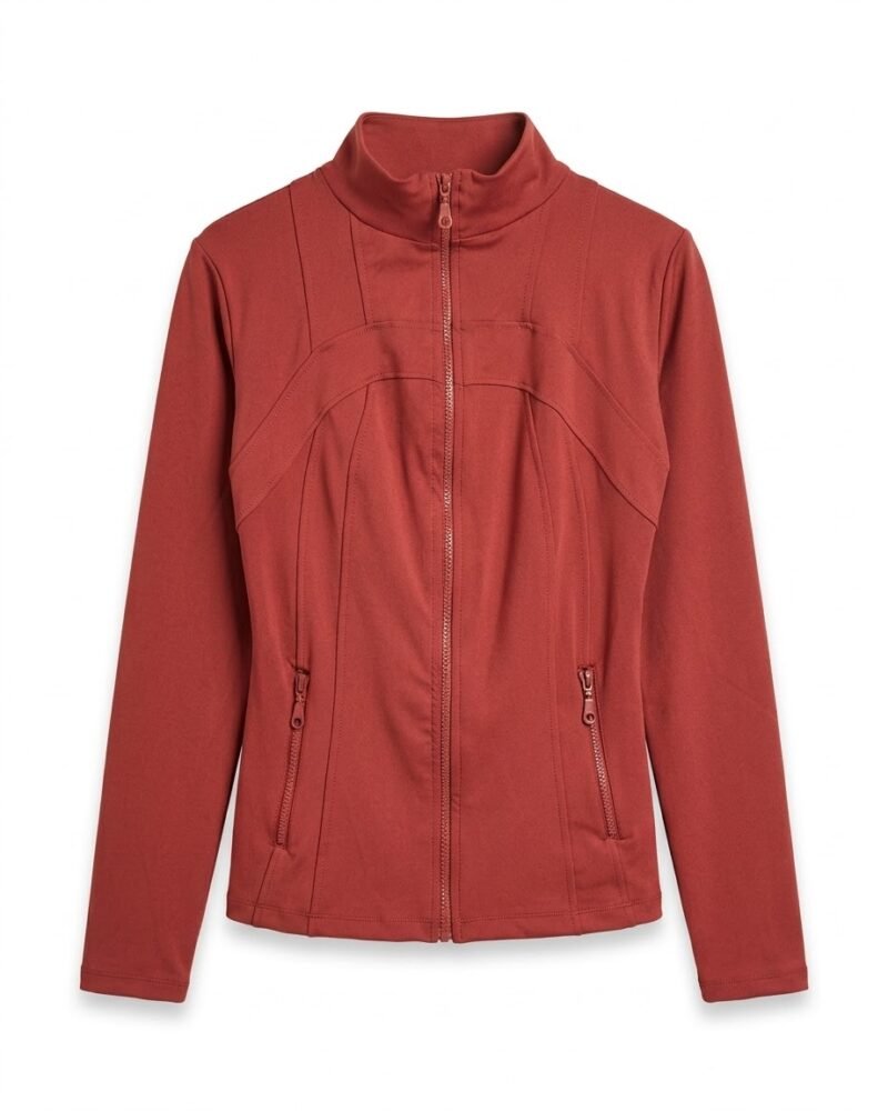 Burgundy Finger-Sleeve Y2K Cropped Cardigan